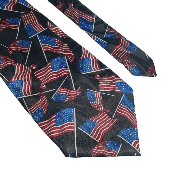 Fratello American Flag Necktie Men Patriotic Polyester Election Teacher Vote - Picture 2 of 5